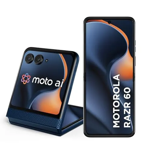Smartphone Motorola Razr 60, 256GB, 12GB RAM, Tela dobrável 6,9", Azul Marinho