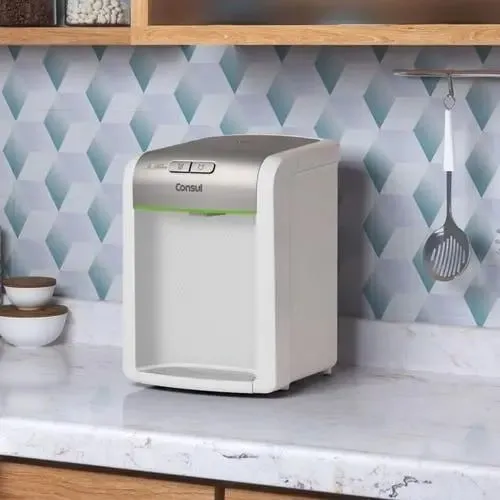 Purificador de Água Consul Refrigerado Natural e Gelado C/ Proteção Antibactérias Bivolt Branco