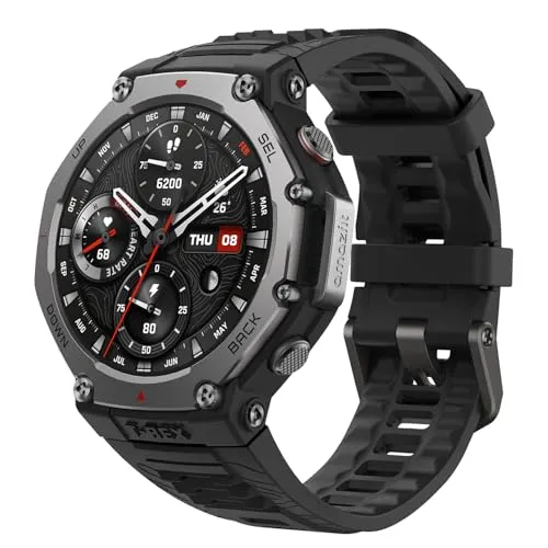 Amazfit T-Rex 3 Relógio Inteligente Robusto Militar 48mm, GPS, Mapas Offline, Longa Bateria (Pr